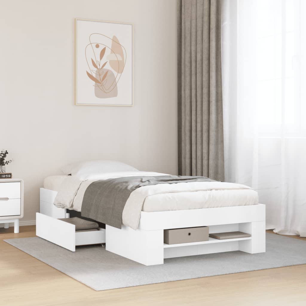Giroletto Bianco 90x200 cm in Legno Multistrato | homemem39