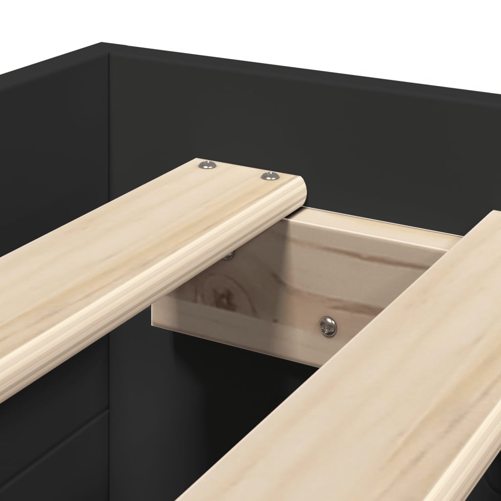 Giroletto Nero 90x200 cm in Legno Multistrato