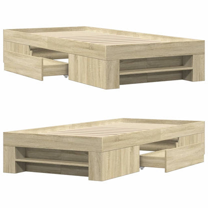 Giroletto senza Materasso Rovere Sonoma 90x200 cm in Truciolato