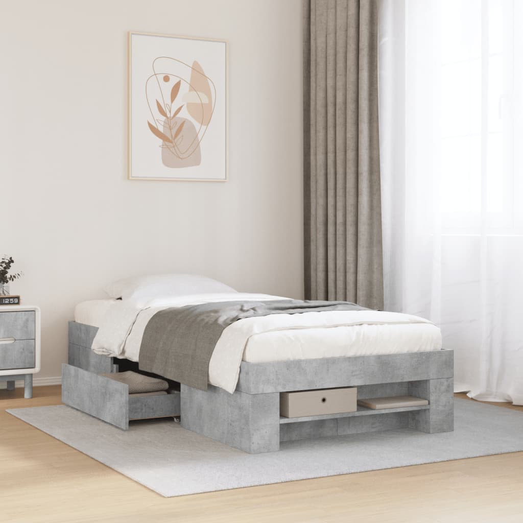 Giroletto Grigio Cemento 90x200 cm in Legno Multistrato | homemem39