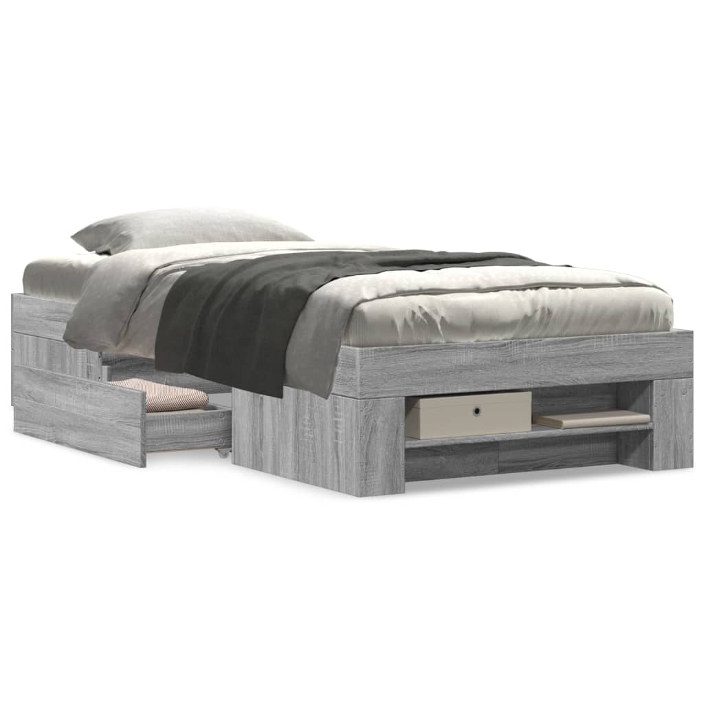 Giroletto Grigio Sonoma 90x200 cm in Legno Multistrato