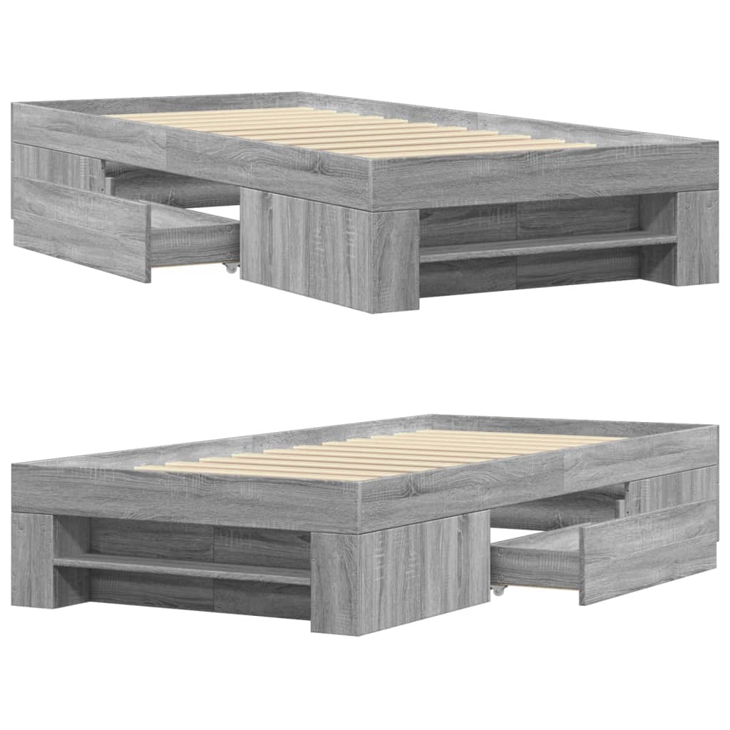 Giroletto Grigio Sonoma 90x200 cm in Legno Multistrato