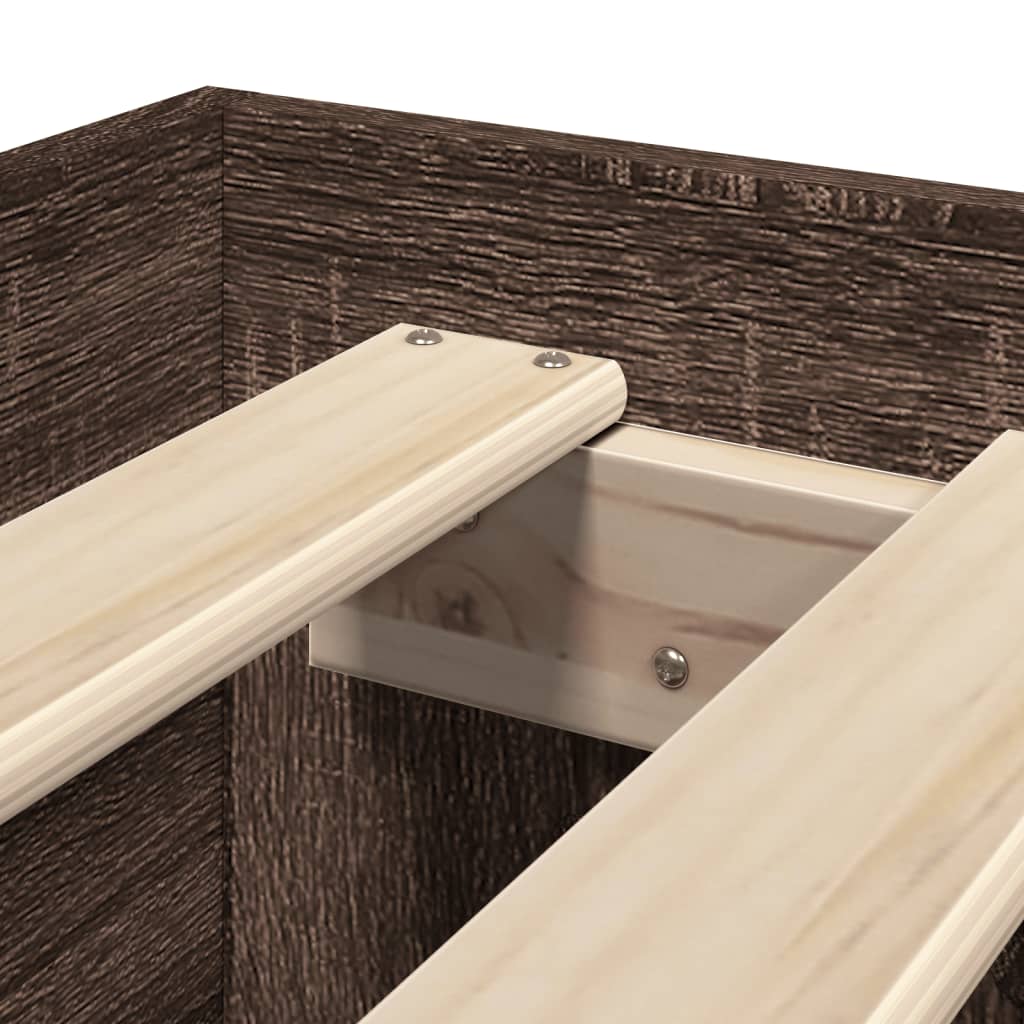 Giroletto senza Materasso Rovere Marrone 90x200cm in Truciolato - homemem39