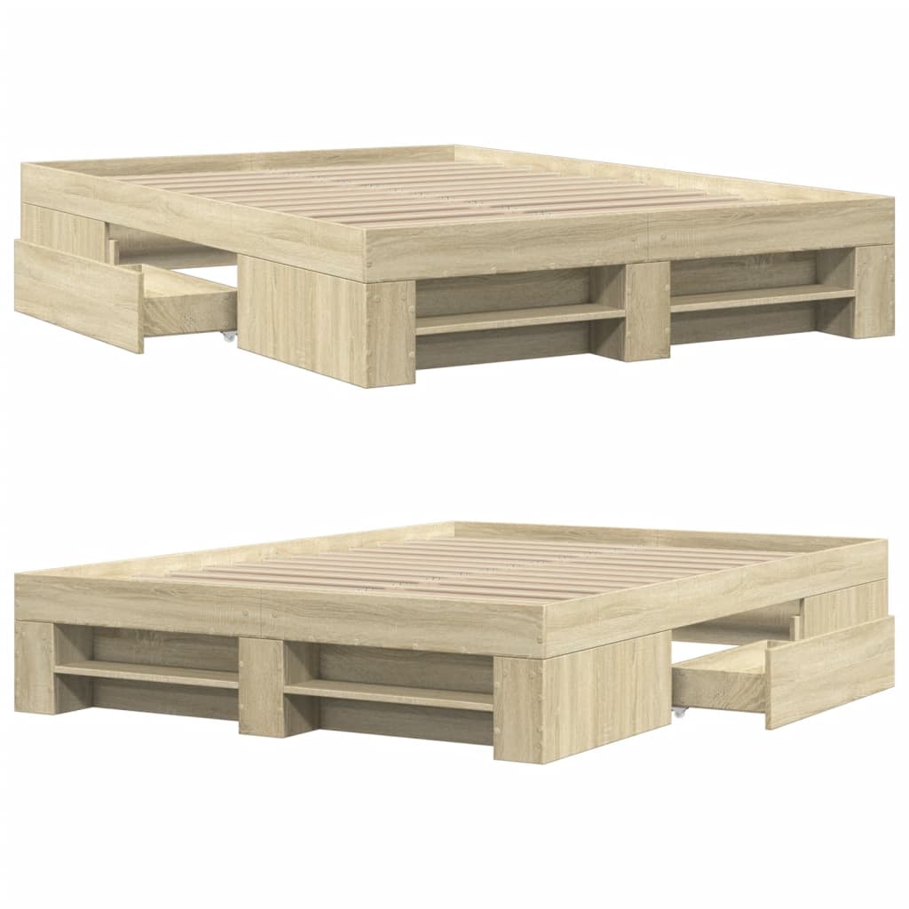 Giroletto senza Materasso Rovere Sonoma 140x190cm in Truciolato