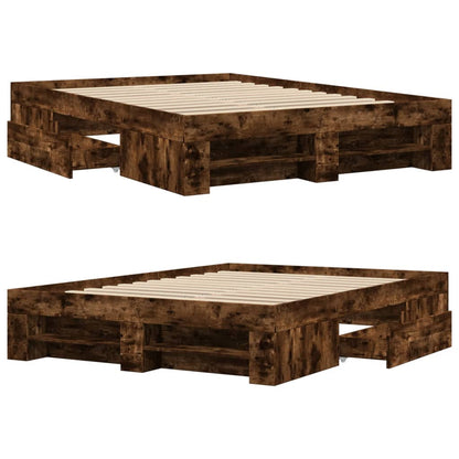 Giroletto senza Materasso Rovere Fumo 140x190 cm in Truciolato
