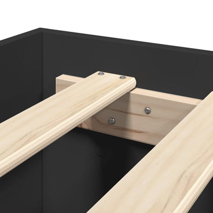 Giroletto Nero 135x190 cm in Legno Multistrato