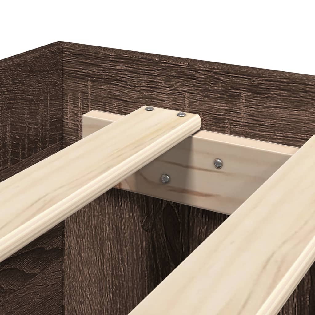 Giroletto Rovere Marrone 135x190 cm in Legno Multistrato - homemem39