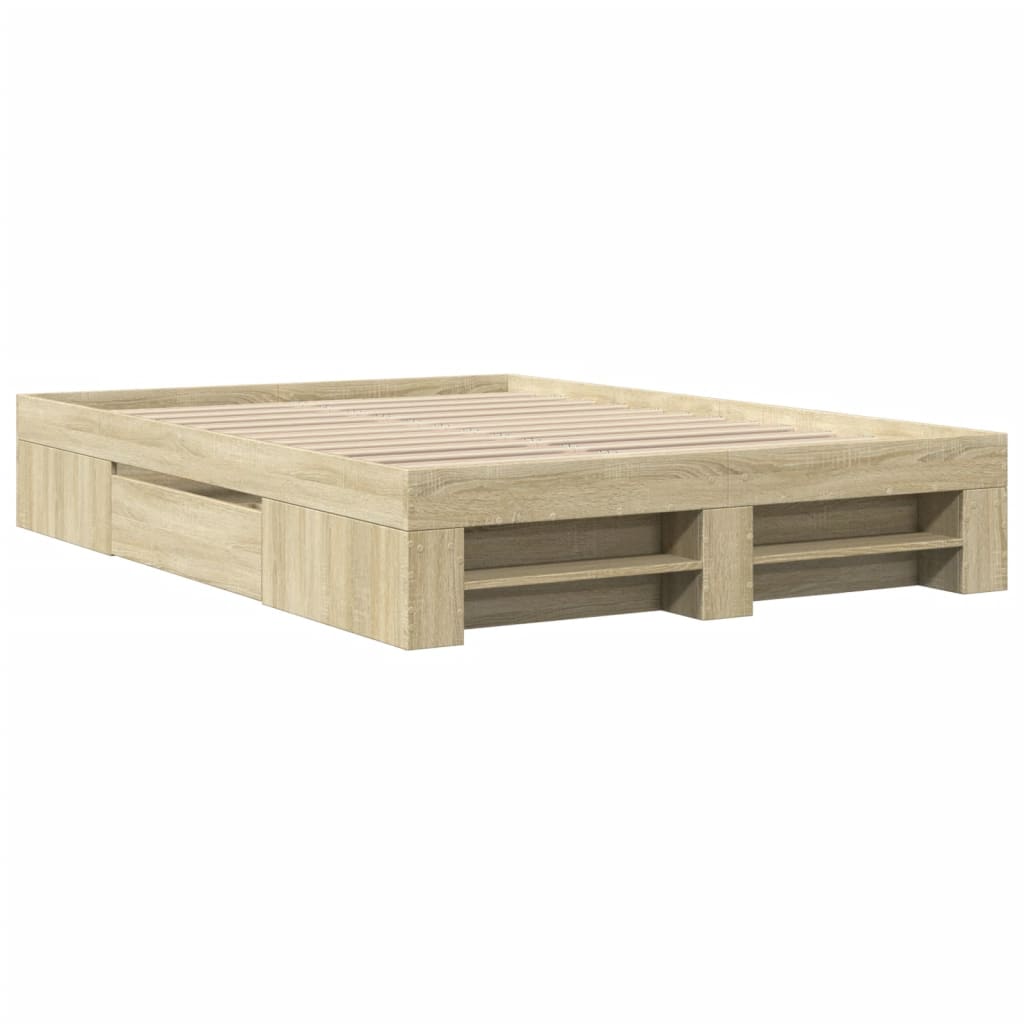 Giroletto senza Materasso Rovere Sonoma 120x190cm in Truciolato