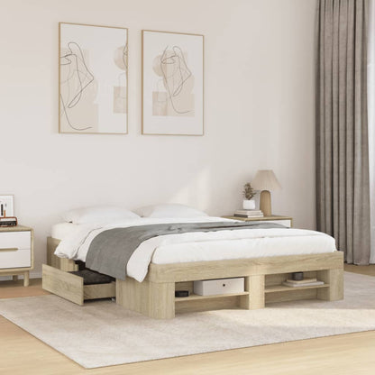 Giroletto senza Materasso Rovere Sonoma 120x190cm in Truciolato