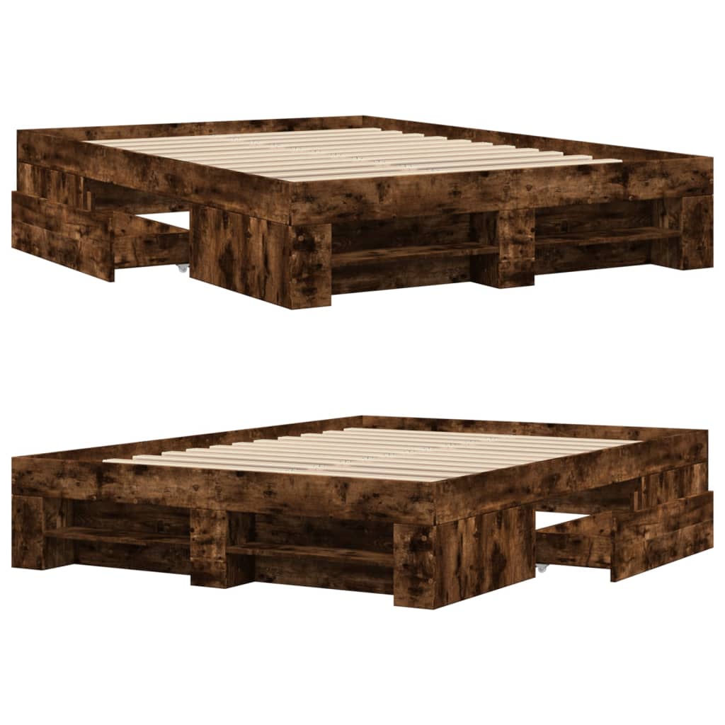 Giroletto senza Materasso Rovere Fumo 120x190 cm in Truciolato
