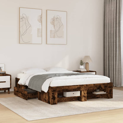 Giroletto senza Materasso Rovere Fumo 120x190 cm in Truciolato | homemem39