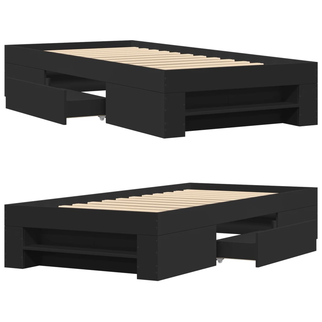 Giroletto Nero 90x190 cm in Legno Multistrato