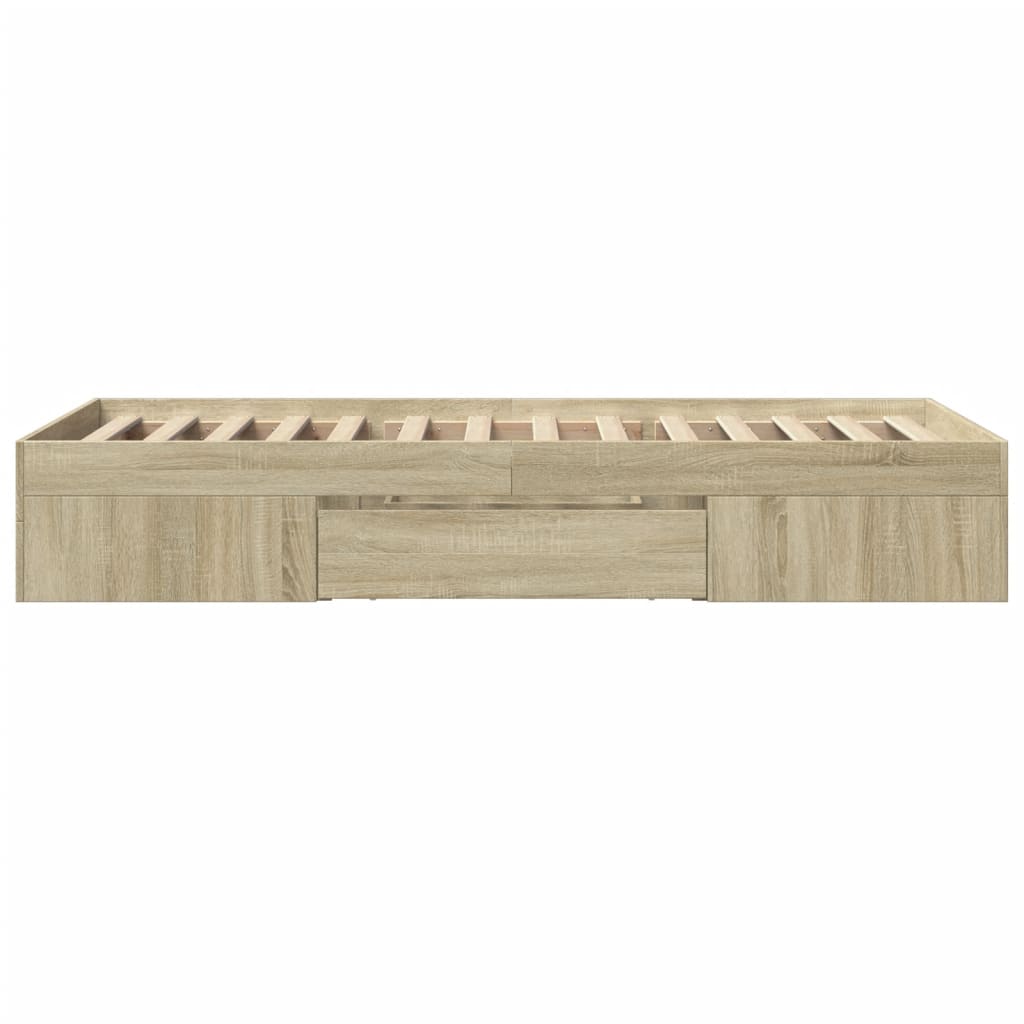 Giroletto senza Materasso Rovere Sonoma 90x190 cm in Truciolato