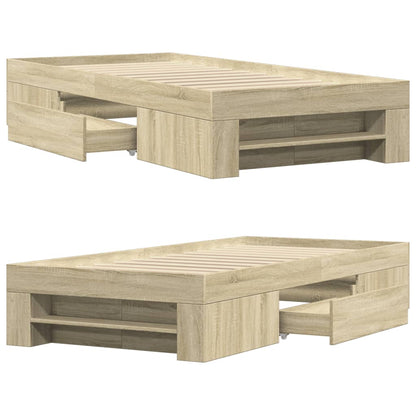 Giroletto senza Materasso Rovere Sonoma 90x190 cm in Truciolato