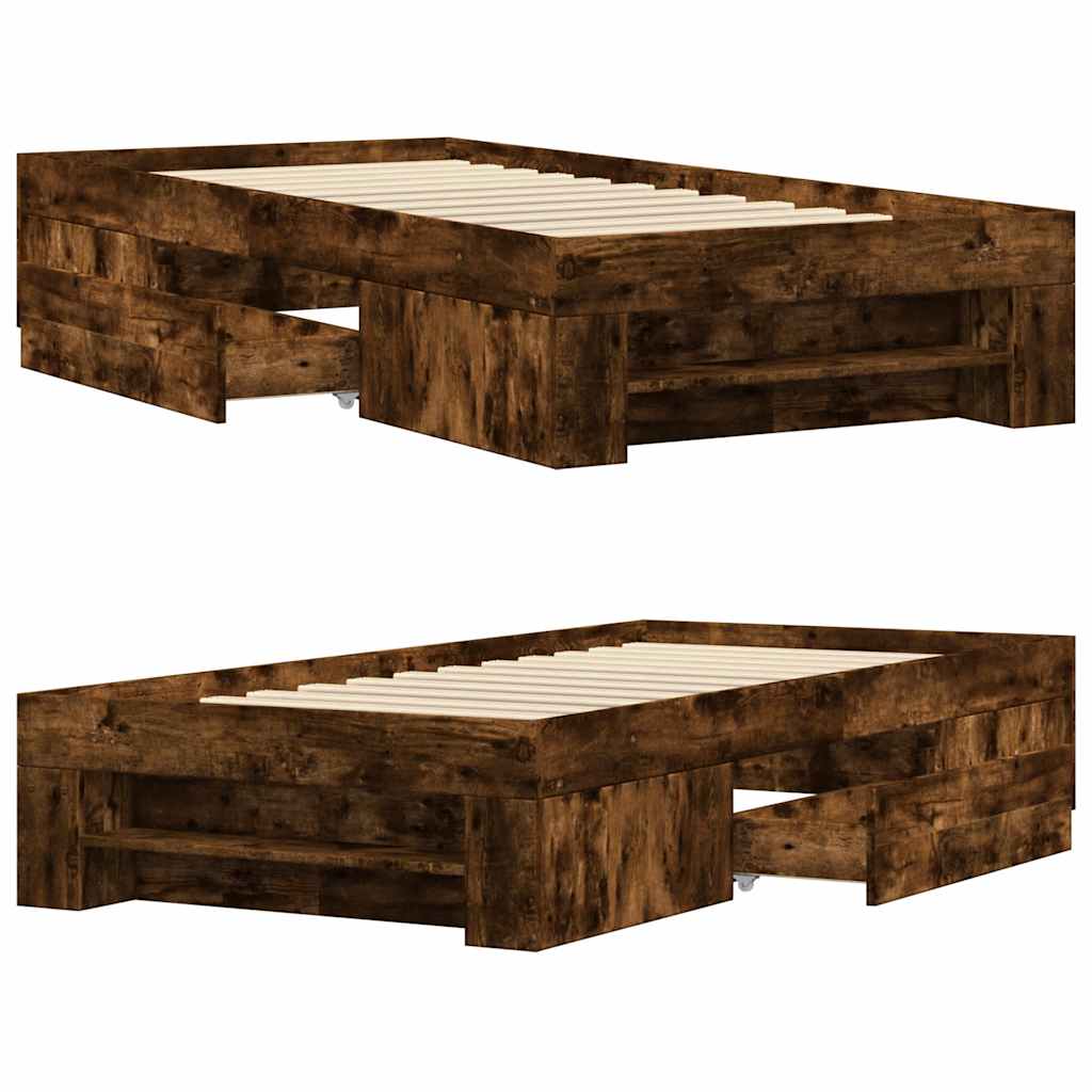 Giroletto senza Materasso Rovere Fumo 90x190 cm in Truciolato