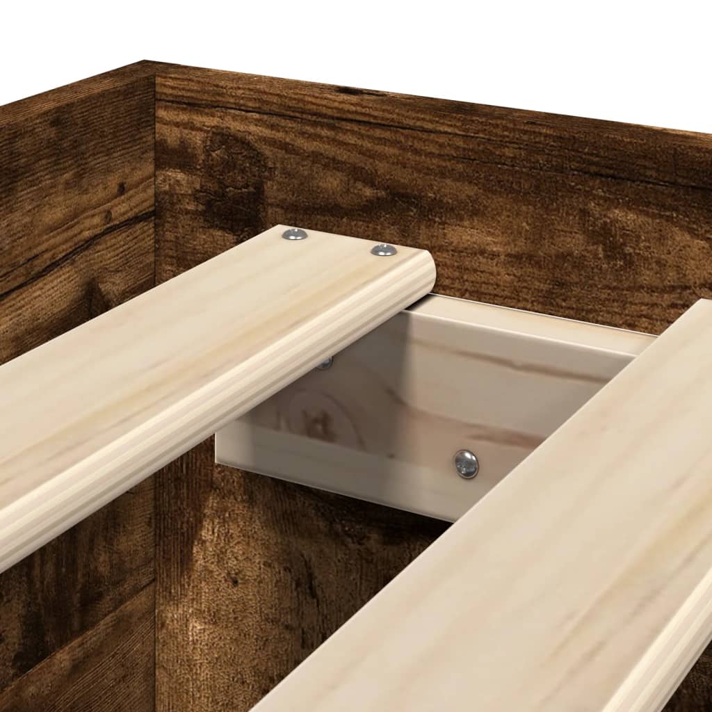 Giroletto senza Materasso Rovere Fumo 90x190 cm in Truciolato - homemem39