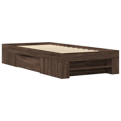 Giroletto senza Materasso Rovere Marrone 90x190cm in Truciolato | homemem39
