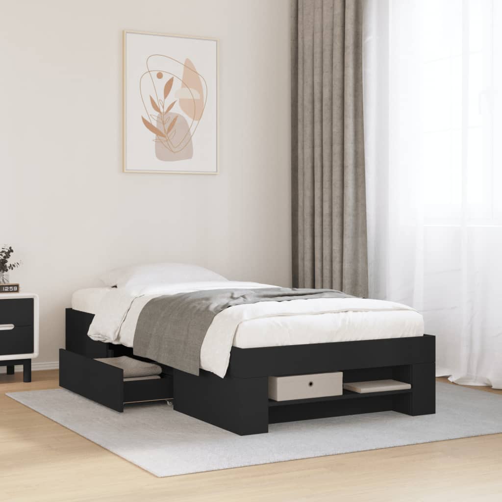 Giroletto Nero 75x190 cm in Legno Multistrato | homemem39