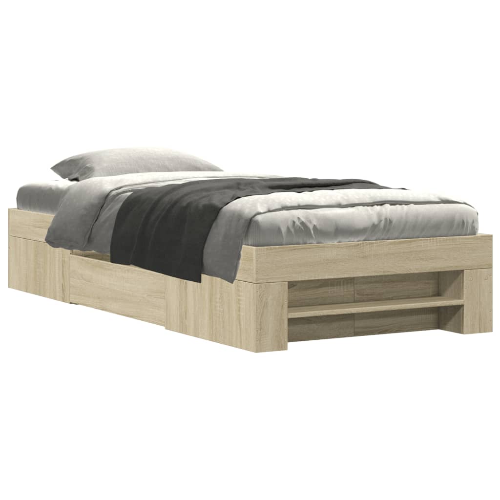 Giroletto senza Materasso Rovere Sonoma 75x190 cm in Truciolato | homemem39