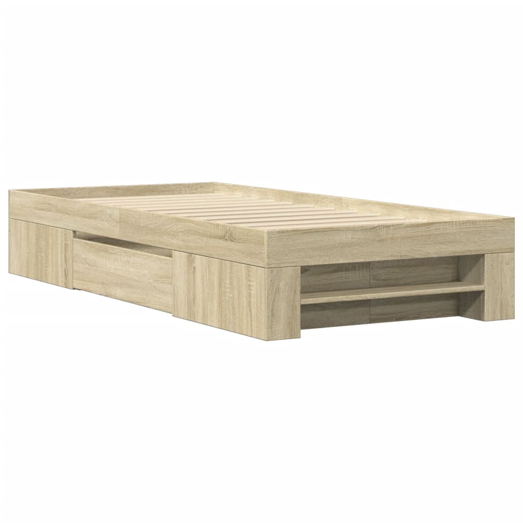 Giroletto senza Materasso Rovere Sonoma 75x190 cm in Truciolato | homemem39