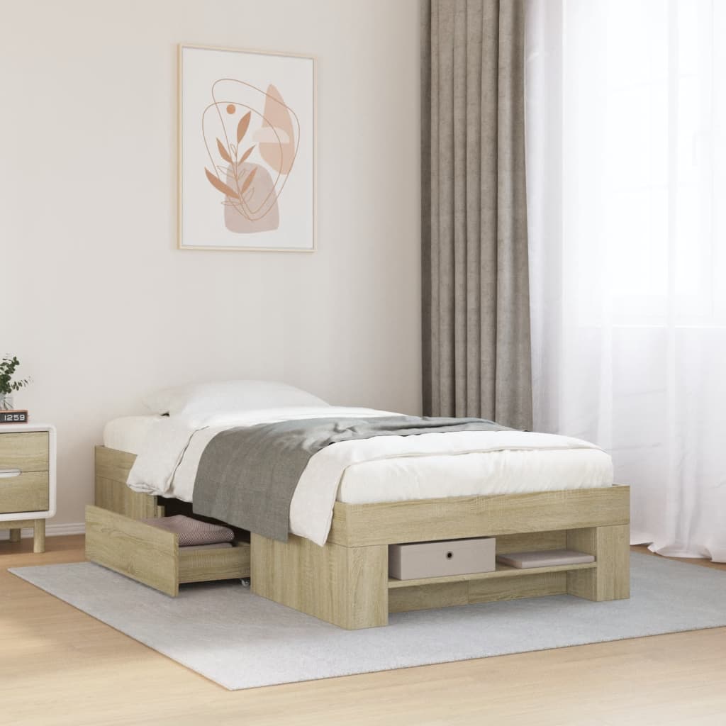 Giroletto senza Materasso Rovere Sonoma 75x190 cm in Truciolato | homemem39