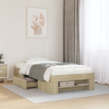 Giroletto senza Materasso Rovere Sonoma 75x190 cm in Truciolato | homemem39