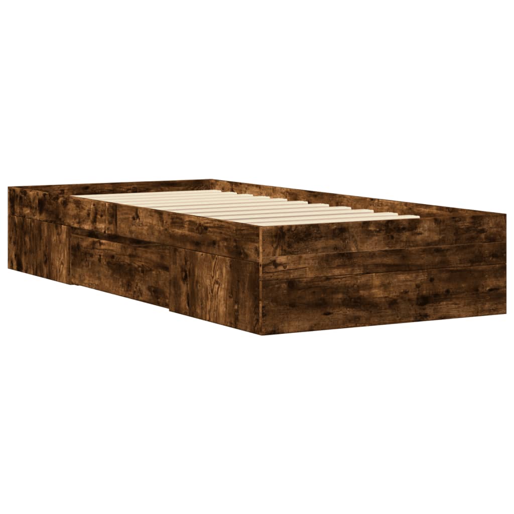 Giroletto senza Materasso Rovere Fumo 75x190 cm in Truciolato