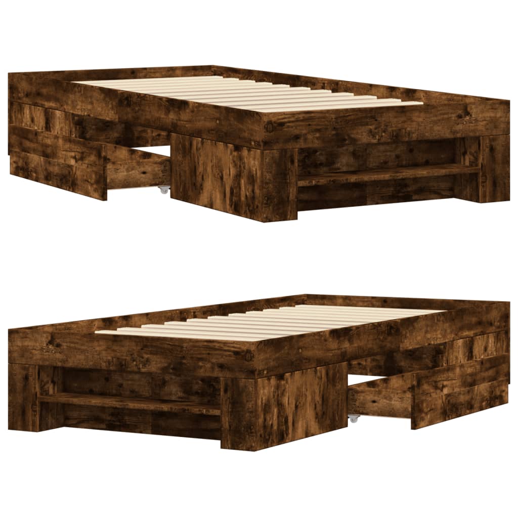 Giroletto senza Materasso Rovere Fumo 75x190 cm in Truciolato