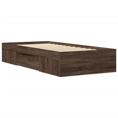 Giroletto senza Materasso Rovere Marrone 75x190cm in Truciolato
