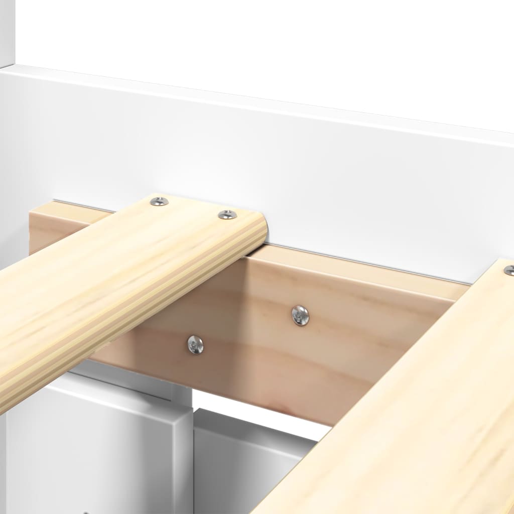 Giroletto con Testiera senza Materasso Bianco 200x200 cm - homemem39