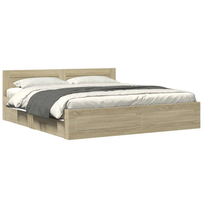 Giroletto Testiera Rovere Sonoma 200x200 cm Legno Multistrato