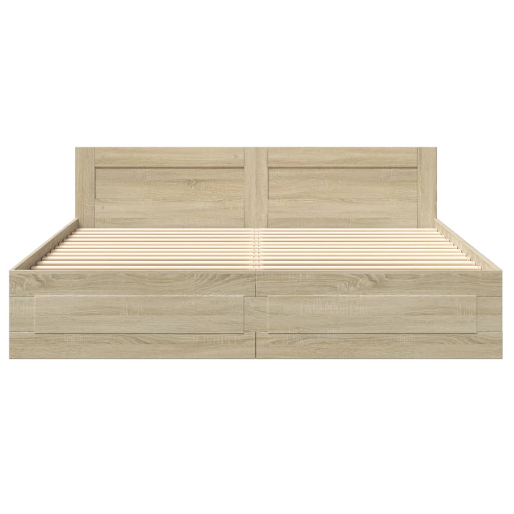 Giroletto Testiera Rovere Sonoma 200x200 cm Legno Multistrato | homemem39