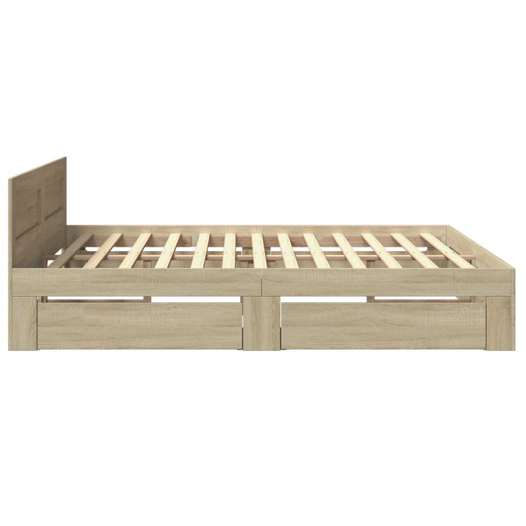 Giroletto Testiera Rovere Sonoma 200x200 cm Legno Multistrato