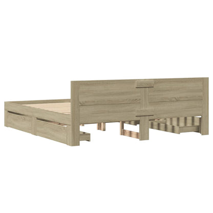 Giroletto Testiera Rovere Sonoma 200x200 cm Legno Multistrato