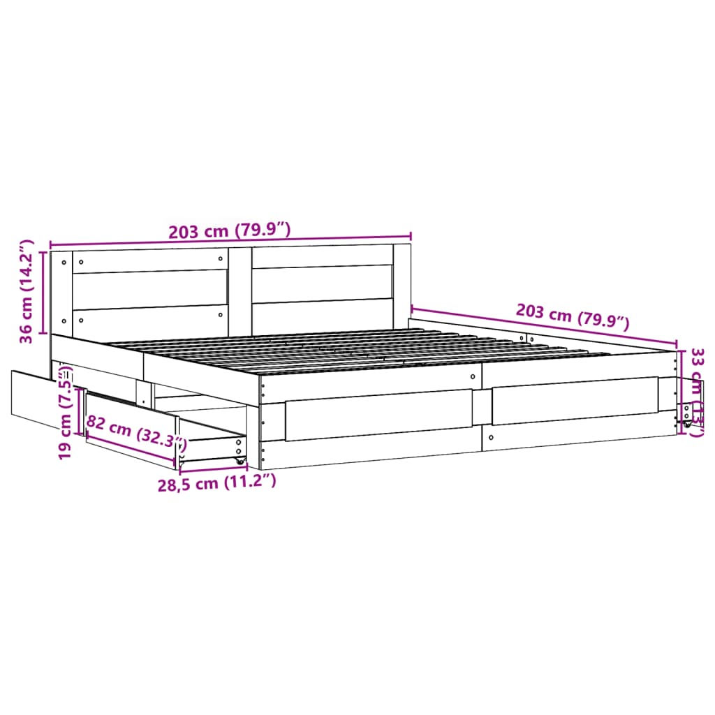 Giroletto Testiera Grigio Cemento 200x200 cm Legno Multistrato