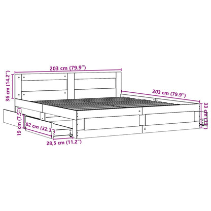 Giroletto Testiera Grigio Cemento 200x200 cm Legno Multistrato