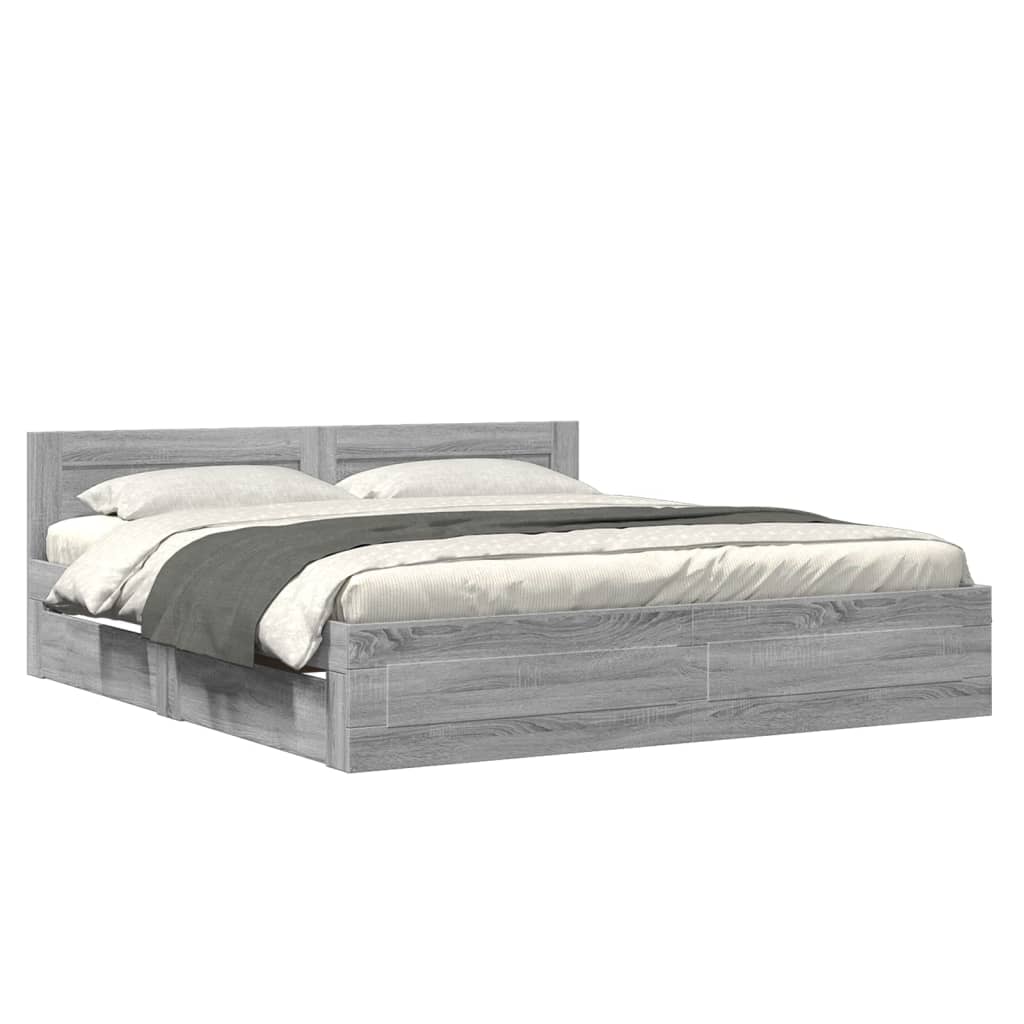 Giroletto Testiera Grigio Sonoma 200x200 cm Legno Multistrato | homemem39