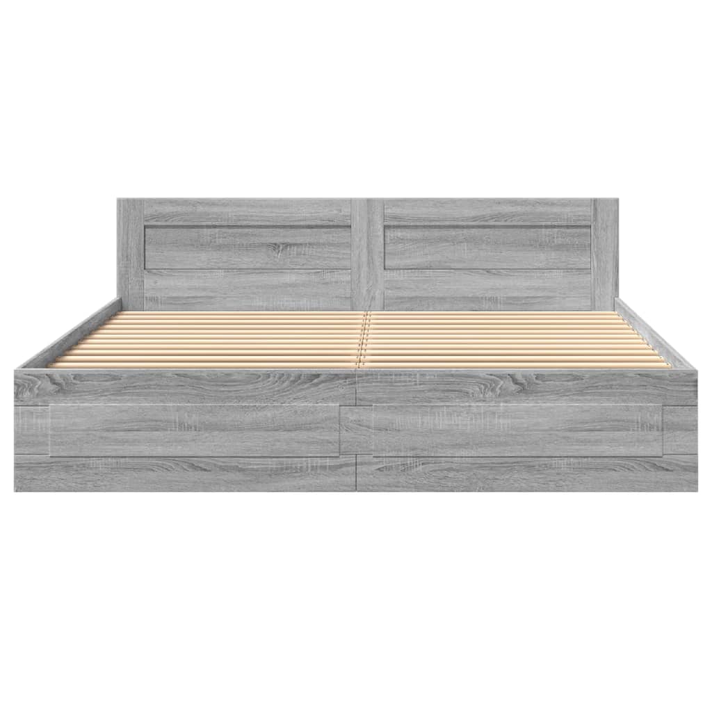 Giroletto Testiera Grigio Sonoma 200x200 cm Legno Multistrato | homemem39