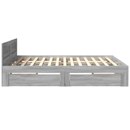 Giroletto Testiera Grigio Sonoma 200x200 cm Legno Multistrato | homemem39