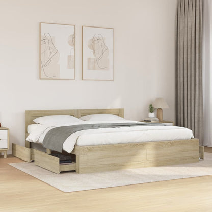 Giroletto Testiera Rovere Sonoma 180x200 cm Legno Multistrato | homemem39