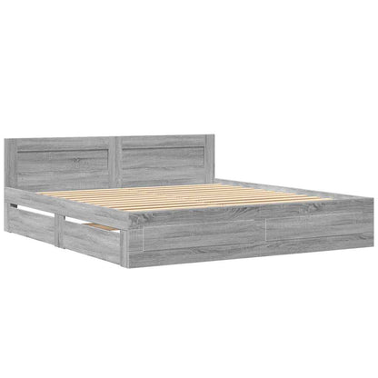 Giroletto Testiera Grigio Sonoma 180x200 cm Legno Multistrato | homemem39