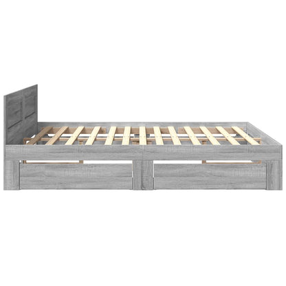 Giroletto Testiera Grigio Sonoma 180x200 cm Legno Multistrato | homemem39