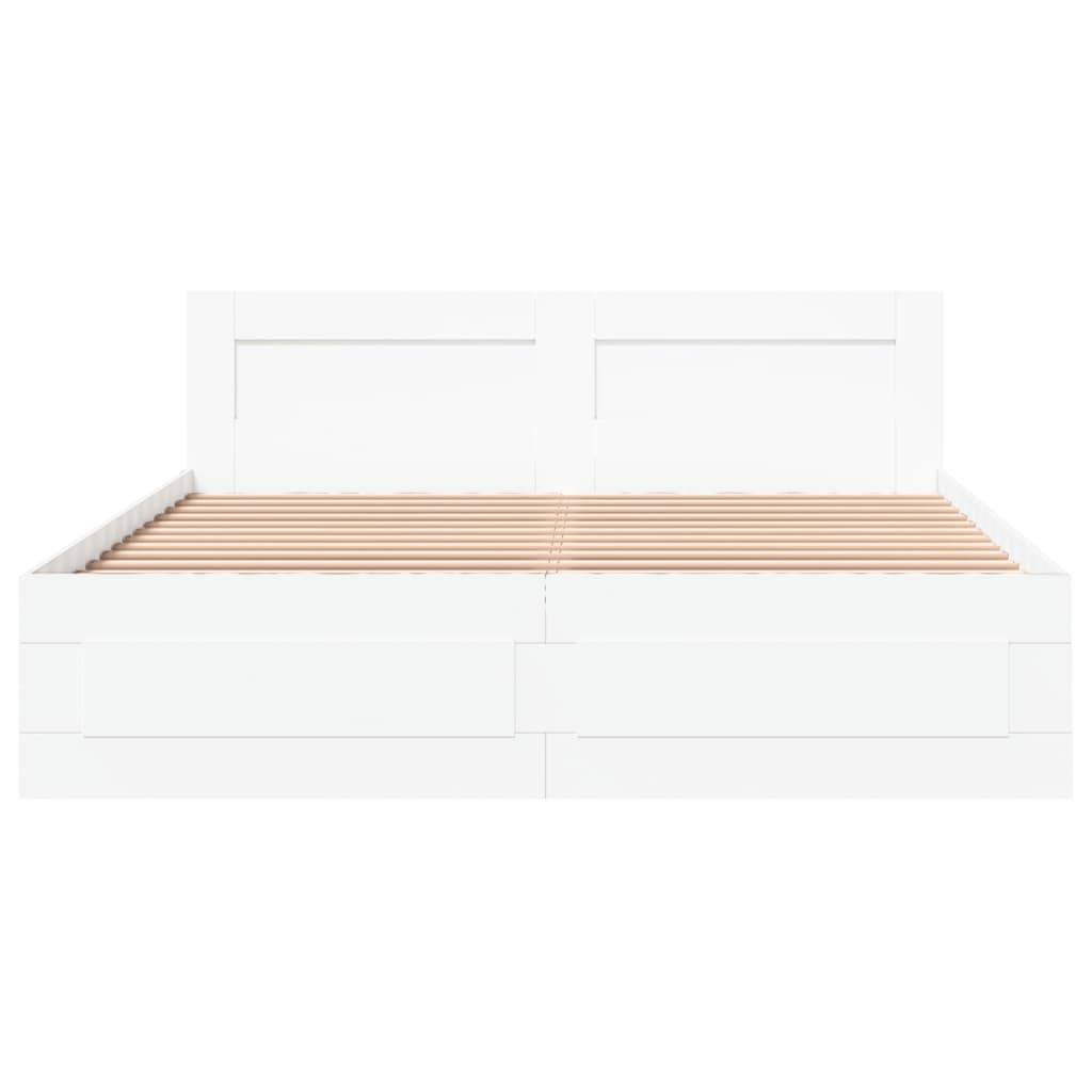 Giroletto con Testiera senza Materasso Bianco 160x200 cm | homemem39