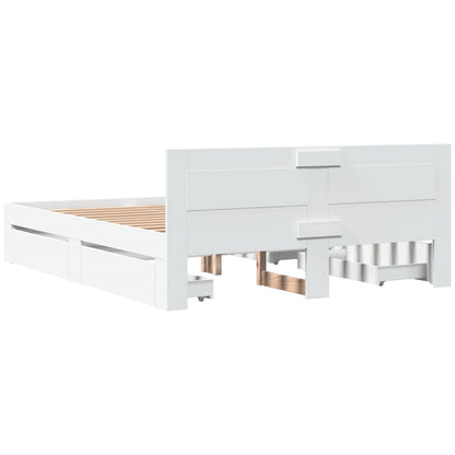 Giroletto con Testiera senza Materasso Bianco 160x200 cm | homemem39