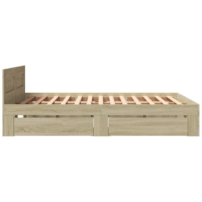 Giroletto Testiera Rovere Sonoma 160x200 cm Legno Multistrato | homemem39