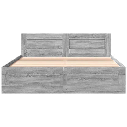 Giroletto Testiera Grigio Sonoma 160x200 cm Legno Multistrato | homemem39