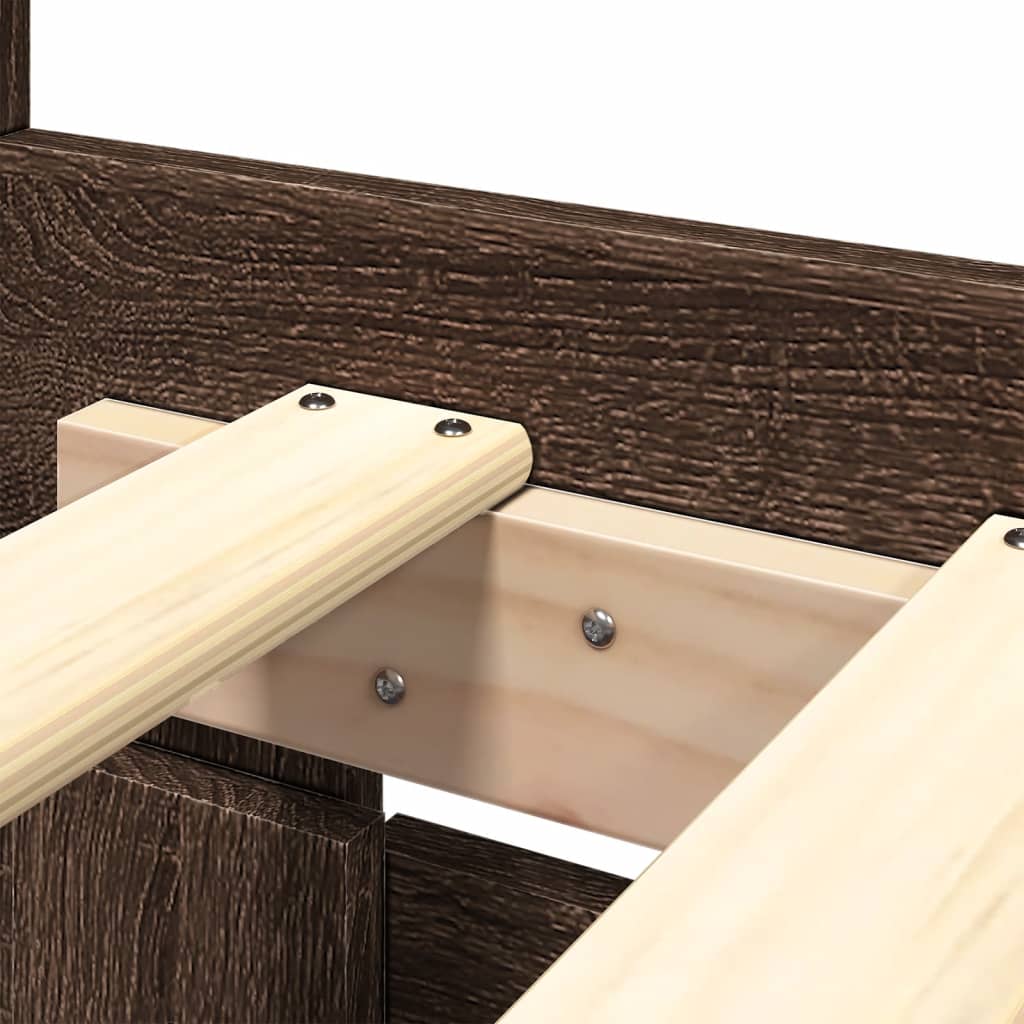 Giroletto Testiera Rovere Marrone 160x200 cm Legno Multistrato - homemem39