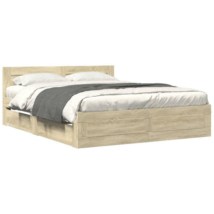 Giroletto Testiera Rovere Sonoma 150x200 cm Legno Multistrato | homemem39