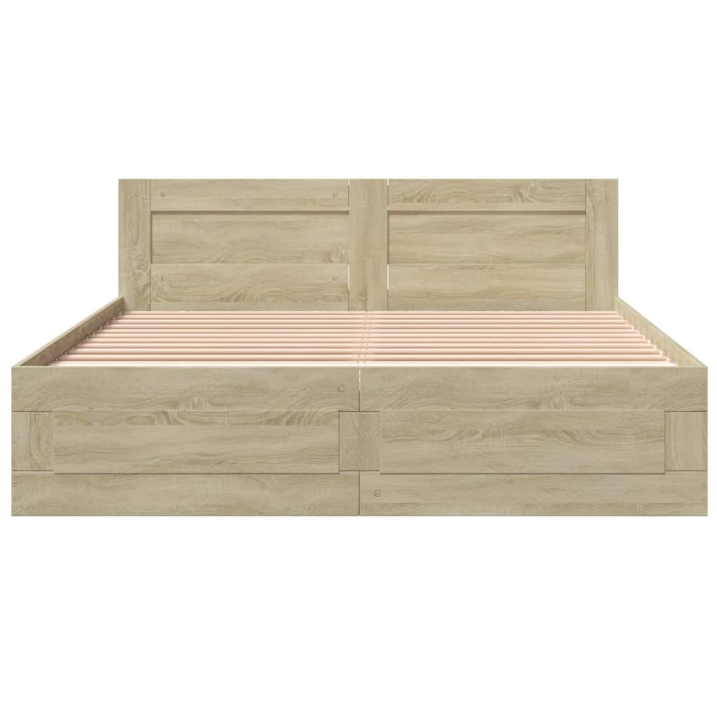 Giroletto Testiera Rovere Sonoma 150x200 cm Legno Multistrato | homemem39