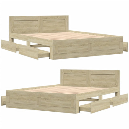 Giroletto Testiera Rovere Sonoma 150x200 cm Legno Multistrato | homemem39